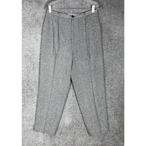 Pursuits‎ Ltd Tweed Wool Blend Pleated Dress Pants Womens Size 12 Pockets Lined - Picture 1 of 8